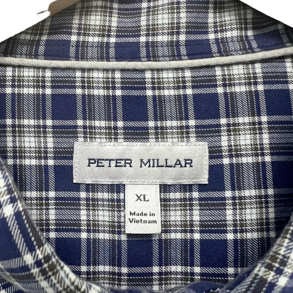 Peter Millar Button Down Long Sleeve Shirt Summer Soft Blue/White Men’s Size XL - Picture 6 of 8